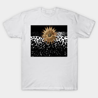 Animal Print Black and White and  Gold T-Shirt